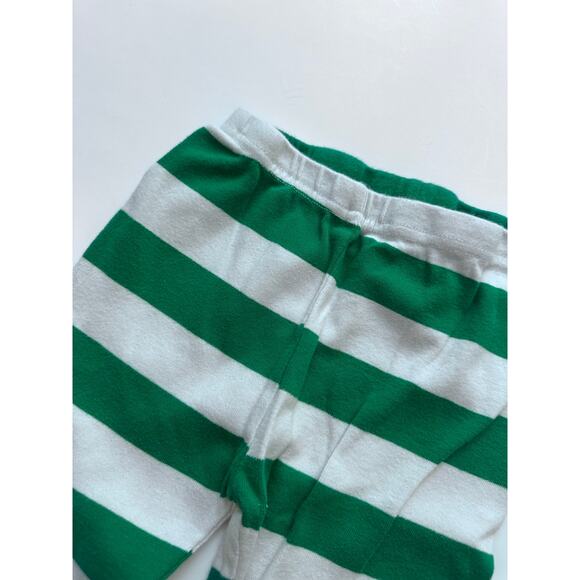 Sarah's Prints Green Stripe Christmas Pajama Pants - Size 5 - Picture 2 of 3